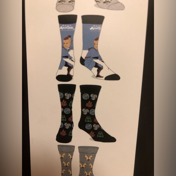 NWT Men's Avatar the Last Airbender 6-Pack Crew Socks Sizes 8-12 - Picture 5 of 5